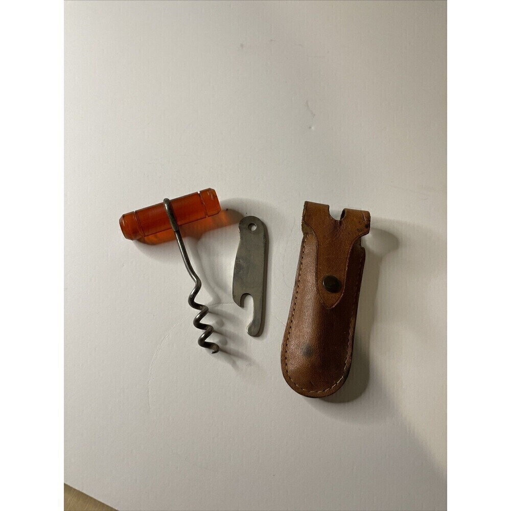 Vintage Bar Set cork screw beer bottle opener picnic portable tailgating barware